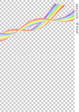 虹色ライン 背景素材 虹色ライン 背景素材 92475489