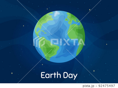 Earth Day environmental poster concept vector art 92475497