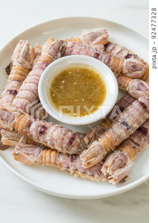 steamed crayfish or mantis shrimps or stomatopods steamed crayfish or mantis shrimps or stomatopods 92477328