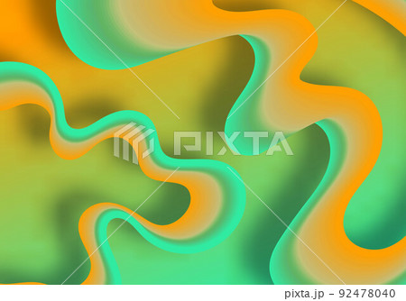 Abstract lines wavy fluid design template decoration of gradient color.  92478040