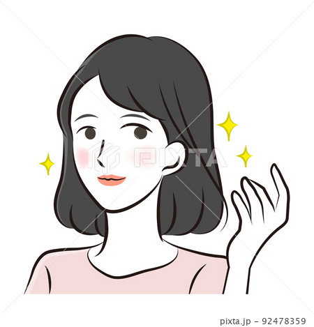 髪や肌のきれいな微笑む女性 イラストのイラスト素材 髪や肌のきれいな微笑む女性 イラストのイラスト素材
