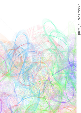 背景素材 ウェーブ レインボーのイラスト素材