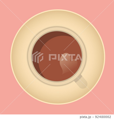 Cup of Fresh Coffee with Prediction of Love. Top view. Cup of Fresh Coffee with Prediction of Love. Top view. 92480002