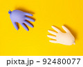 Concept of protective gloves which inflated with air 92480077