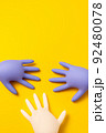 Concept of protective gloves which inflated with air 92480078