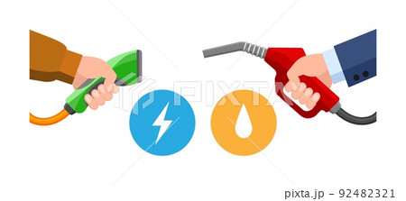 Gas fuel vs ev plug charg 92482321