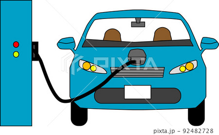 充電する電気自動車のイラスト素材 92482728