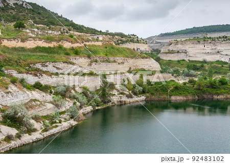 Inkerman Quarry coastal view. Crimea landscape photo Inkerman Quarry coastal view. Crimea landscape photo 92483102