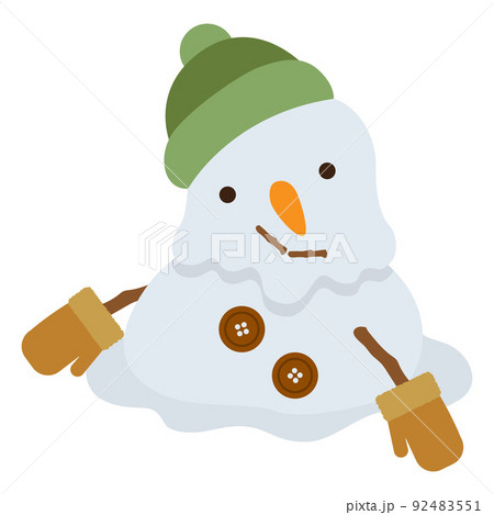 Melting Snowman Picture, Free Photograph