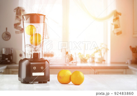 The electric blender for make fruit juice or smoothie. Sun flare 92483860
