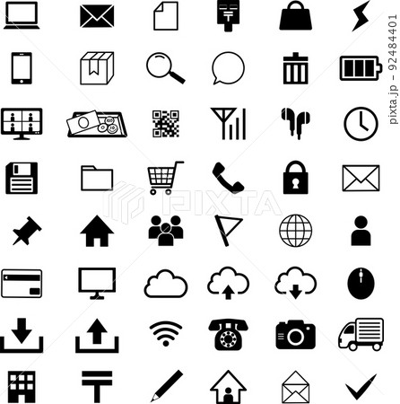 ビジネスコミュニケーションのイラストアイコンセット 92484401