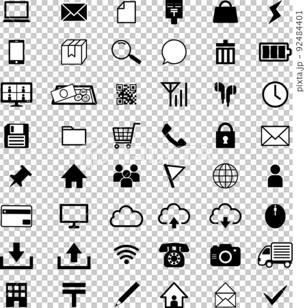 ビジネスコミュニケーションのイラストアイコンセット 92484401