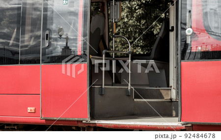 Tram train interior and exterior Tram train interior and exterior 92484678