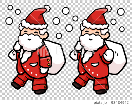 Illustration of two Santa Claus - Stock Illustration [92484942] - PIXTA