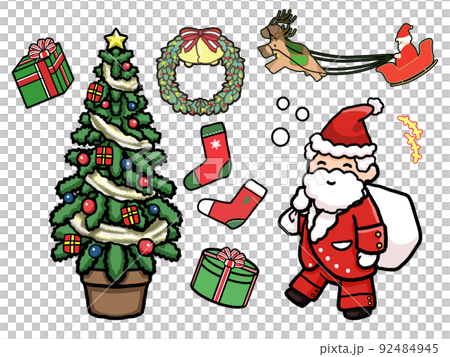 冬のイメージのイラストセット 冬のイメージのイラストセット 92484945
