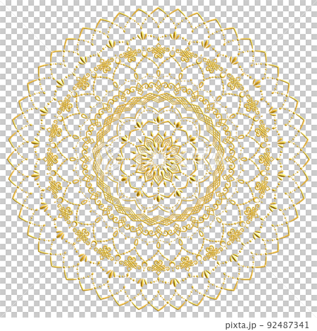 Mandala art (dot, calligraphy, goldsmith style) Mandala art (dot, calligraphy, goldsmith style) 92487341