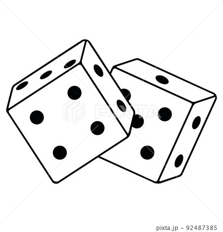 White rolling dice set icon Royalty Free Vector Image