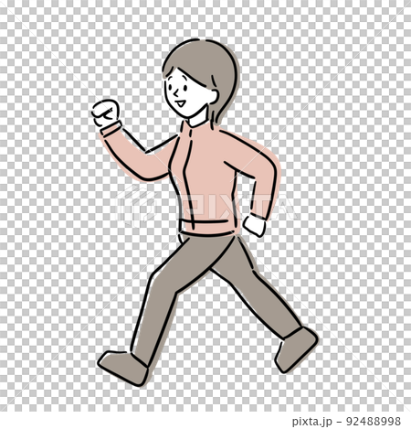 Illustration of a woman walking Illustration of a woman walking 92488998