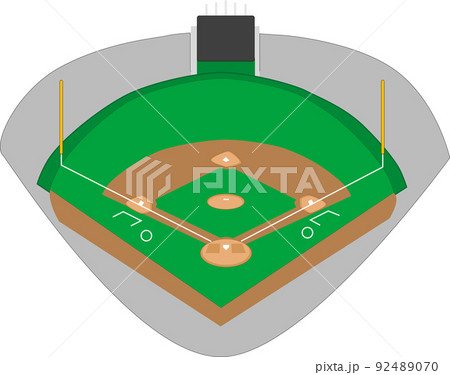 野球球場のイラスト「グランド」 92489070
