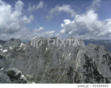 Mountain panorama at Alpspitze via Ferrata in Garmisch-Partenkirchen, Bavaria, Germany 92489464
