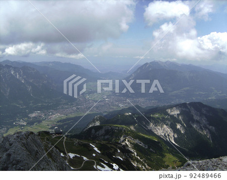 Mountain panorama from Alpspitze via Ferrata in Garmisch-Partenkirchen, Bavaria 92489466
