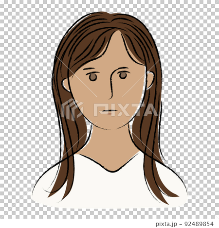 Expressionless women, foreigners, people of... - Stock Illustration ...