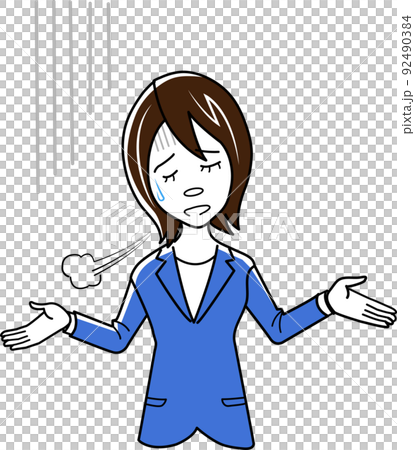 女員工因壓力而歎息 92490384