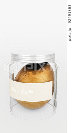 golden egg in a jar isolated on white background golden egg in a jar isolated on white background 92491363