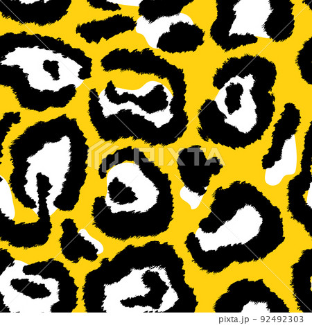 Leopard imitation seamless pattern. Vector illustration 92492303