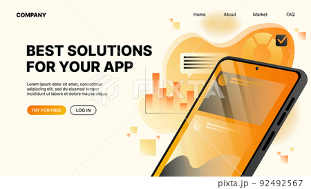 Best solutions for App Development. Horizontal Web Landing Page Best solutions for App Development. Horizontal Web Landing Page 92492567