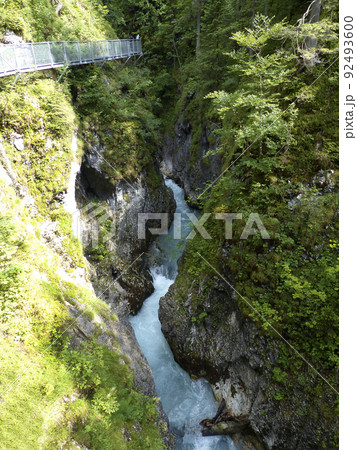 Canyon Leutaschklamm in Bavaria, Germany Canyon Leutaschklamm in Bavaria, Germany 92493600