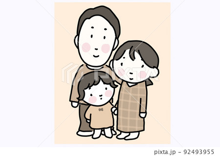 3 people family - Stock Illustration [92493955] - PIXTA