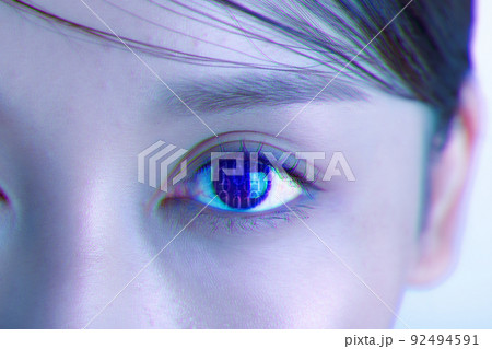 女性　目元　パーツ　SF 92494591