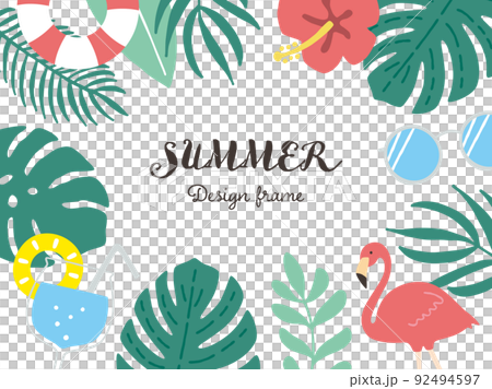 Summer tropical frame 92494597