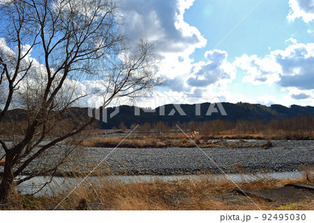 【静岡県島田市】大井川 蓬莱橋付近 92495030