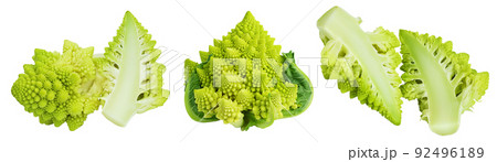 Romanesco broccoli cabbage or Roman Cauliflower isolated on white background with full depth of field Romanesco broccoli cabbage or Roman Cauliflower isolated on white background with full depth of field 92496189