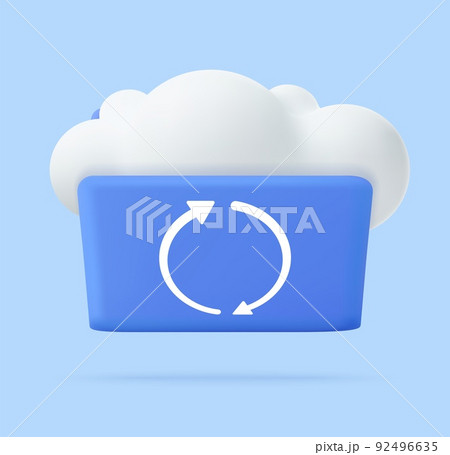 3d Cloud storage icon. 92496635