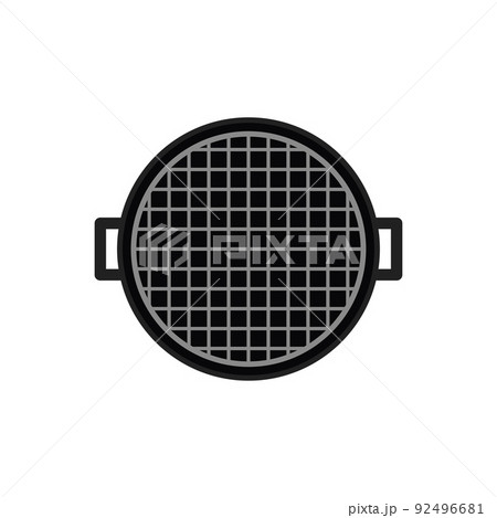 flat vector illustration of barbecue grill isolated on white 92496681