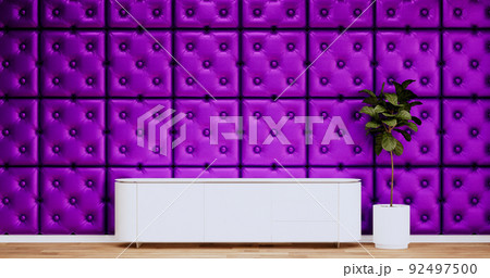 Purple modern room,minimal designs. 3d rendering 92497500