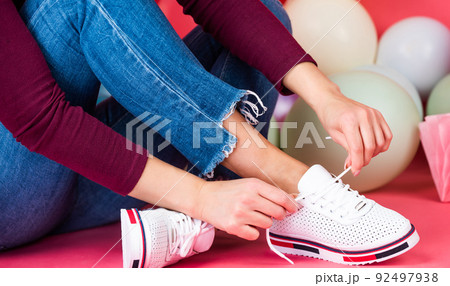 shoes fashion shop. beauty and comfort. be in style. pair of footwear. happy birthday. 92497938