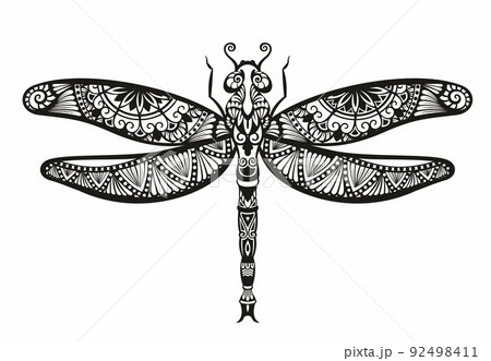 Decorative tattoo butterfly 92498411