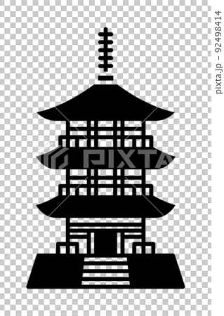 三重塔剪影 92498414