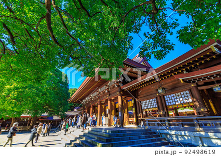 東京 渋谷区にある明治神宮 外拝殿 東京 渋谷区にある明治神宮 外拝殿 92498619
