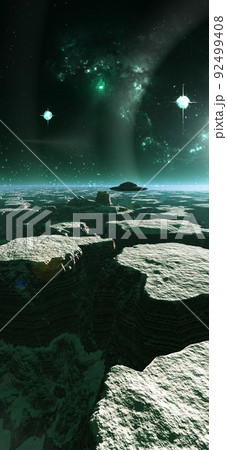 Smartphone wallpaper Space and UFO 3DCG - Stock Illustration [92499408] -  PIXTA