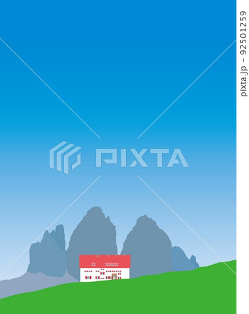 トレ・チーメ・ディ・ラヴァレード　tre　cime　di　lavaredo　ロカテッリ小屋　ドロミテ 92501259