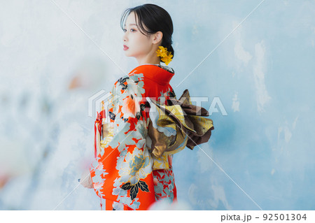 赤い引き振袖 赤い引き振袖 92501304