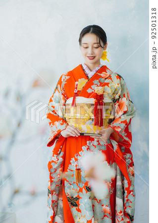 赤い引き振袖 赤い引き振袖 92501318