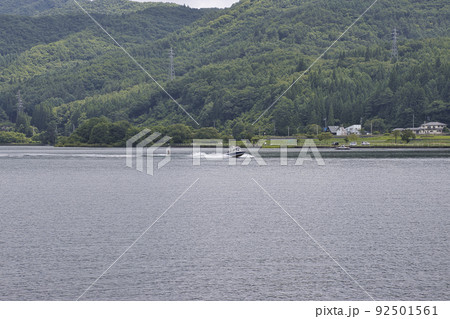 夏の木崎湖 長野県大町市 夏の木崎湖 長野県大町市 92501561
