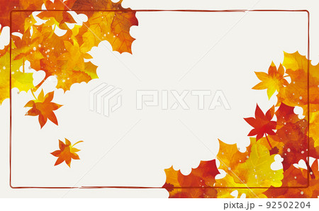 紅葉 リーフ 秋の背景イラスト 紅葉 リーフ 秋の背景イラスト 92502204