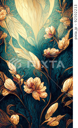 Colorful multicolored bright picture. Painted bright multicolored flowers. Abstract colorful background. 92502213